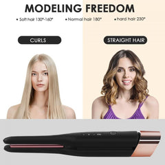 Piastra Per Capelli Senza Fili Mini Portatile, 0.3 Pollici in Titanio Dorato per Capelli Corti e Sottili, 3 Livelli 160°C-200°C, Ricaricabile USB