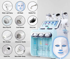 Macchina Professionale per Peeling Hydro Aqua, Microdermoabrasione, Rassodamento Viso BIO, Idratazione & Getto di Ossigeno Idraulico per Trattamenti Avanzati della Pelle e Anti-Aging