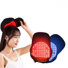Cappello per Crescita dei Capelli con Terapia LED a 70 Luci per la Caduta dei Capelli e Rigenerazione dei Capelli, Trattamento con Luce Rossa e Blu per Capelli più Spessi e Pieni, Sistema di Rigenerazione dei Capelli per Uomini e Donne