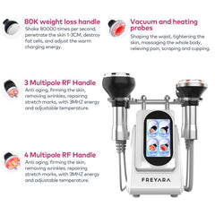 Macchina Cavitazione Ultrasuoni 80K 4in1 con Radiofrequenza e Vacuum, Dispositivo Snellente e Rimodellante per Corpo, Viso, Braccia, Pancia, Vita e Gambe