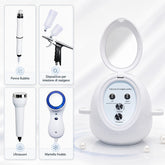HOBA - FacialClean 4in1, Dispositivo Professionale per la Pulizia dei Pori del Viso con Microbolle, Idratazione, Rimozione Punti Neri e Infusione di Siero, Gestione Completa della Pelle, Risultati Spa a Casa