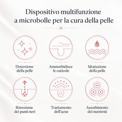 HOBA - FacialClean 8in1, Dispositivo Professionale per la Pulizia Profonda dei Pori con Microbolle, Idratazione Viso, Gestione Completa della Pelle, Rimozione Punti Neri e Infusione di Siero, Risultati Spa Professionali a Casa