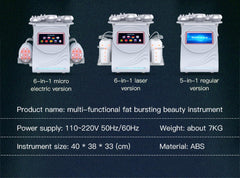 6in1 80K Dispositivo di Cavitazione a Radiofrequenza, con Piastra Lipolaser, Sistema Ultrasuono per Snellimento del Corpo, Massaggiatore Corpo per Bruciare Grassi e Cellulite