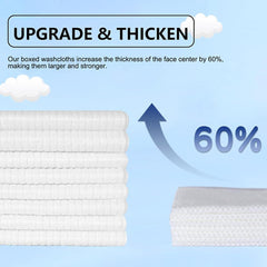 Asciugamano viso monouso in scatola, senza additivi, senza agenti fluorescenti, progettato per neonati e pelli sensibili (50 pz/scatola, 25 x 30 cm)