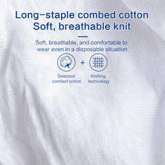 Slip monouso da donna in cotone, senza additivi, senza agenti fluorescenti, senza sbiancanti ottici, sterilizzati con ossido di etilene (5 pz, XL/2XL/3XL)