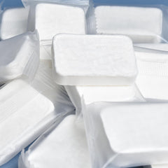 Asciugamani compressi monouso, ultra-morbidi, senza sostanze chimiche, realizzati con fibre vegetali naturali (8 pz/busta, 24 x 30 cm)