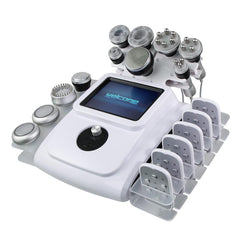 80K 11in1 Dispositivo RF Ultrasuoni Cavitazione con 6 Pad Lipolaser/EMS, Sistema Professionale per Modellamento del Corpo, Massaggiatore Anti-Cellulite per Salone e SPA