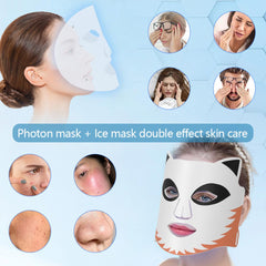 Maschera in Silicona con Terapia LED a 4 Colori e Freddo: La Maschera Ultimativa con 276 Perle LED per la Cura della Pelle e l'Anti-Aging