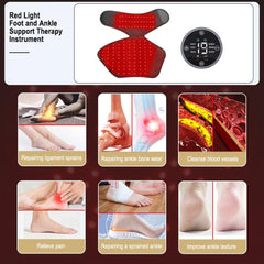 LED-FeetRepair G33 – Dispositivo di Fototerapia a Luce Rossa e Infrarossi con 115 LED per Piede e Caviglia (Pezzo Singolo). Allevia Artrite, Distorsioni e Dolori Muscolari