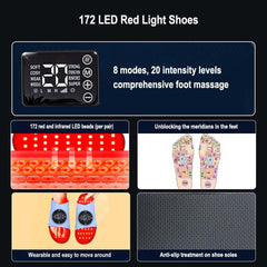 LED-FeetRepair P13 – Scarpe di Fototerapia a Luce Rossa e Infrarossi con 172 LED per Piedi e Caviglie. Alleviano il dolore ai piedi e migliorano la circolazione sanguigna