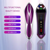 Dispositivo multifunzione 5 in 1 senza fili per il trattamento anti-età, con tecnologia IPR, EMS, LED e vibrazione per lifting, rassodamento, trattamento dell'acne e riduzione delle rughe.