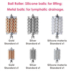 Inner Ball Roller Massaggiatore con 2 Manici – Terapia a Compressione e Micro-Vibrazione con LED Rosso e Blu per Rimodellamento Corpo, Drenaggio Linfatico, Riduzione Cellulite, Rilassamento Muscolare e Rassodamento della Pelle