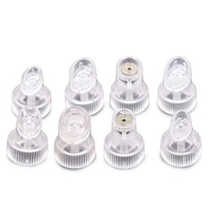 Set di 8 Testine in Cristallo per Dispositivo Mini Small Bubbles – Ricambi Originali Compatibili, 4 Tipologie per Esfoliazione e Pulizia Profonda