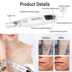 LASER FacialPure Lite – Penna Laser a Picosecondi con Luce Blu per Macchie Cutanee, Cicatrici, Ringiovanimento della Pelle e Rimozione del Melanina