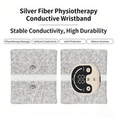 Tutore Polso EMS con Ioni d’Argento – 20% Tecnologia Argento, Dispositivo Micro Elettrostimolante per Sollievo dal Dolore & Recupero, 10 Modalità di Massaggio, Fisioterapia Domestica