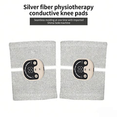 Ginocchiera EMS con Ioni d’Argento – Micro Elettrostimolatore per Ginocchio, Sollievo Mirato dal Dolore e Comfort Articolare, Fisioterapia Domestica