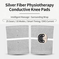 Ginocchiera EMS con Ioni d’Argento – Micro Elettrostimolatore per Ginocchio, Sollievo Mirato dal Dolore e Comfort Articolare, Fisioterapia Domestica