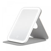 Specchio da Trucco LED, Pieghevole, Rotazione a 360°, 3 Modalità di Illuminazione, Ricaricabile tramite USB