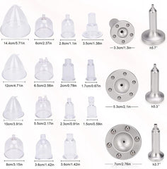 Dispositivo di Terapia a Coppettazione con Vuoto, con 24 Coppe, per Pelle del Corpo e del Seno, Ricarica con Spina