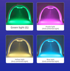 Dispositivo di Cura del Viso con Terapia LED a 7 Colori, 170 Perle di Luce con Nebulizzatore Nano, Strumento PDT Fotodinamico