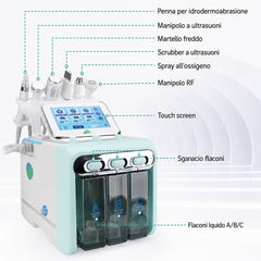 Macchina Professionale per Peeling Hydro Aqua, Microdermoabrasione, Rassodamento Viso BIO, Idratazione & Getto di Ossigeno Idraulico per Trattamenti Avanzati della Pelle e Anti-Aging