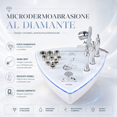 Dispositivo di microdermoabrasione al diamante per peeling del viso, lifting della pelle, rassodamento delle rughe, con spruzzo d'acqua