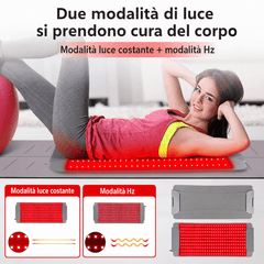 Matte Terapia con Luce Rossa 62*25.5 cm con Pannelli LED Flessibili per Sollievo dal Dolore e Comfort, Ideale per Diverse Applicazioni