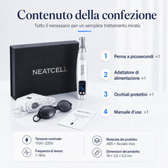 LASER FacialPure Lite – Penna Laser a Picosecondi con Luce Blu per Macchie Cutanee, Ringiovanimento della Pelle e Rimozione del Melanina