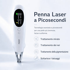 Penna Laser a Picosecondi per Uso Domestico – Dispositivo Wireless per Rimozione Tatuaggi e Macchie della Pelle con Puntamento a Luce Blu