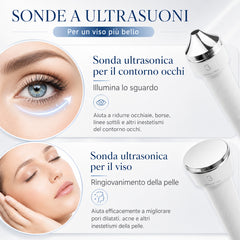 Dispositivo a Ultrasuoni per Fisioterapia, Bruciatore di Grassi, Modellatore del Corpo per Perdita di Peso, Cura della Pelle 3in1, Dispositivo per Bellezza del Viso, Riparazione, Recupero e Disintossicazione