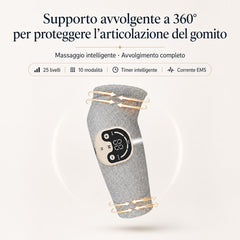Tutore per Gomito EMS a Ioni d’Argento – Dispositivo Micro Elettrostimolante per Stimolazione Muscolare e Recupero Articolare a Casa