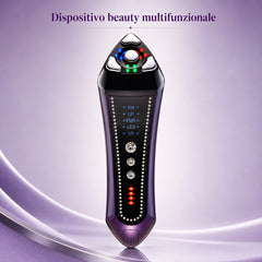 Dispositivo multifunzione 5 in 1 senza fili per il trattamento anti-età, con tecnologia IPR, EMS, LED e vibrazione per lifting, rassodamento, trattamento dell'acne e riduzione delle rughe.