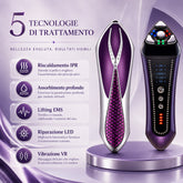 Dispositivo multifunzione 5 in 1 senza fili per il trattamento anti-età, con tecnologia IPR, EMS, LED e vibrazione per lifting, rassodamento, trattamento dell'acne e riduzione delle rughe.