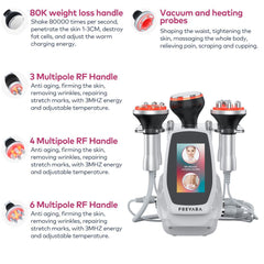 Macchina Cavitazione Radiofrequenza 80K 5in1, Sistema Ultrasonico per Rimodellamento Corpo, Massaggiatore per Bruciare Grassi e Cellulite