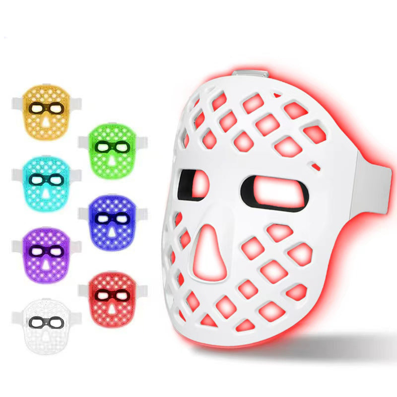 Maschera LED Viso 5D Wireless 8 Colori per Pelle Impura, Rughe e Cura Anti-età