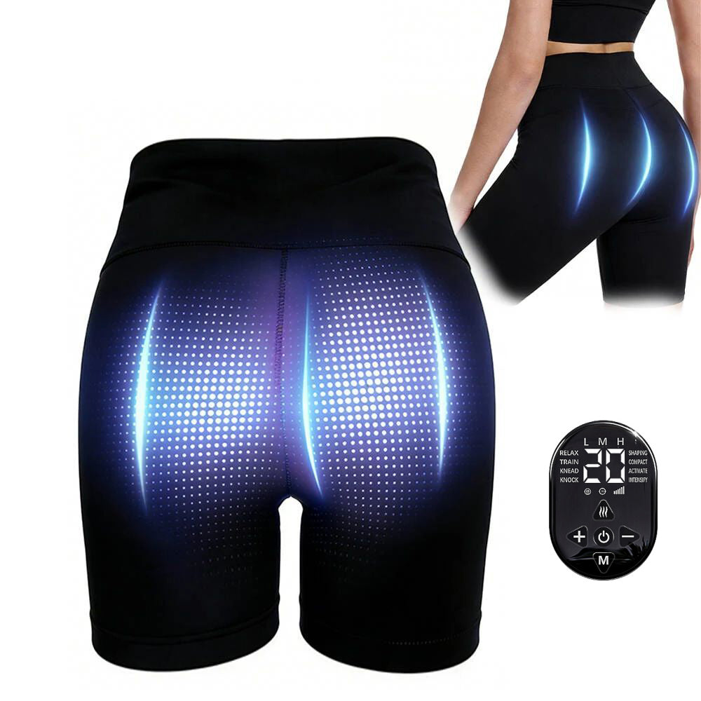 FREYARA EMS-BodyFirming J12 – Shorts EMS & TENS a Doppio Impulso con 8 Modalità e Riscaldamento per Lifting, Tonificazione e Rinforzo del Core