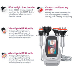 Macchina Cavitazione Ultrasuoni 80K 4in1 con Radiofrequenza e Vacuum, Dispositivo Snellente e Rimodellante per Corpo, Viso, Braccia, Pancia, Vita e Gambe