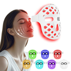 Maschera LED Viso 5D Wireless 8 Colori per Pelle Impura, Rughe e Cura Anti-età