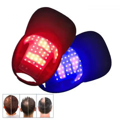 Cappello per Crescita dei Capelli con Terapia LED a 70 Luci per la Caduta dei Capelli e Rigenerazione dei Capelli, Trattamento con Luce Rossa e Blu per Capelli più Spessi e Pieni, Sistema di Rigenerazione dei Capelli per Uomini e Donne