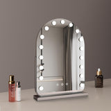 Specchio Per Trucco Curvo 40 * 55 Cm Con 17 Lampade LED, Rotazione A 360 Gradi, 3 Modalità Di Illuminazione Con Funzione Touch, Luminosità Regolabile, Alimentazione A Spina