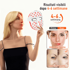 Maschera LED Viso 5D Wireless 8 Colori per Pelle Impura, Rughe e Cura Anti-età