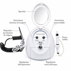 HOBA - FacialClean 8in1, Dispositivo Professionale per la Pulizia Profonda dei Pori con Microbolle, Idratazione Viso, Gestione Completa della Pelle, Rimozione Punti Neri e Infusione di Siero, Risultati Spa Professionali a Casa