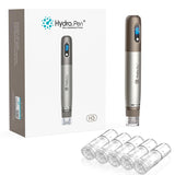 Dr.Pen H3 Hydra Pen, Dermapen Microneedling Professionale, Infusione Automatica di Siero, Ricaricabile tramite USB, Confezione da 5 pezzi, con varie scelte di aghi, con Cartucce di Ricambio