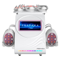 6in1 80K Radiofrequenza Macchina Cavitazione, con EMS-Pads, Sistema Ultrasonico per Modellamento del Corpo, Bruciagrassi e Massaggio Corpo Anti-Cellulite