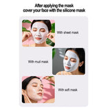 Cover per maschera in silicone 3D con ganci per orecchie, previene la caduta della maschera e favorisce l'assorbimento dell'essenza della maschera