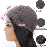Parrucche Lace Front 4x4 in Capelli Umani Naturali, Lisce, 180% Densità, Linea dei Capelli Pre-Plucked, 40-75 cm