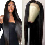 Parrucche Lace Front 4x4 in Capelli Umani Naturali, Lisce, 180% Densità, Linea dei Capelli Pre-Plucked, 40-75 cm