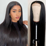 Parrucche Lace Front 4x4 in Capelli Umani Naturali, Lisce, 180% Densità, Linea dei Capelli Pre-Plucked, 40-75 cm