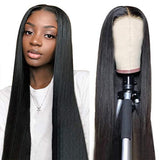 Parrucche Lace Front 4x4 in Capelli Umani Naturali, Lisce, 180% Densità, Linea dei Capelli Pre-Plucked, 40-75 cm