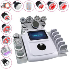 80K 11in1 Dispositivo RF Ultrasuoni Cavitazione con 6 Pad Lipolaser/EMS, Sistema Professionale per Modellamento del Corpo, Massaggiatore Anti-Cellulite per Salone e SPA